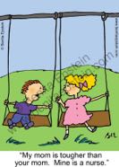 funny presentation powerpoint newsletter nurse nurses nursing woman female health healthy doctors office checkup illness ill sick disease medical medicine cartoon cartoons kid swings mom working mother 1680